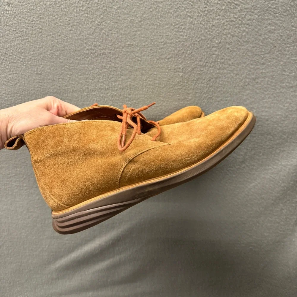 Cole Haan Chukka Boots Mens 12 M Grand Evolution Suede British Tan Lace Up